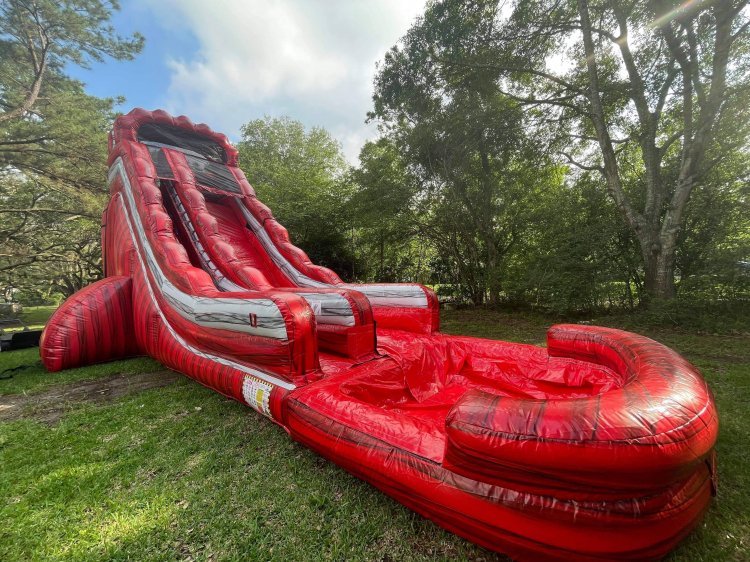 Tallest Water Slide in Georgia  27ft Tropical Tsunami Fireblast