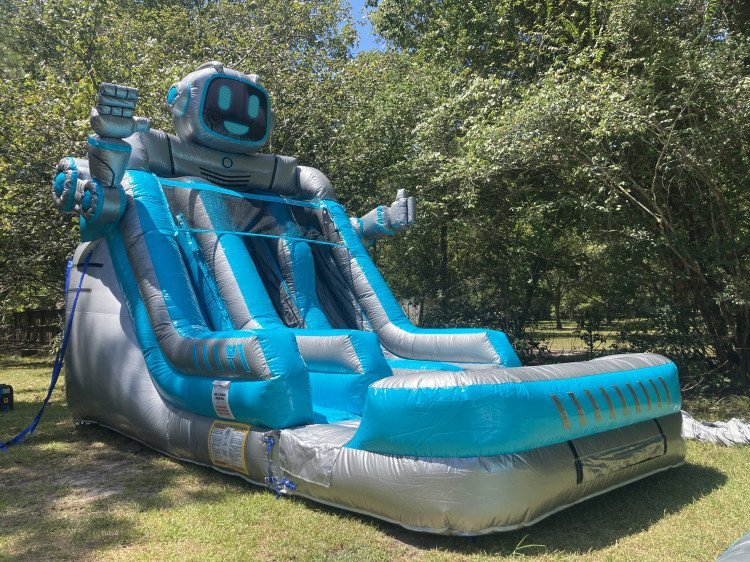 15ft Robot Dual Lane Waterslide